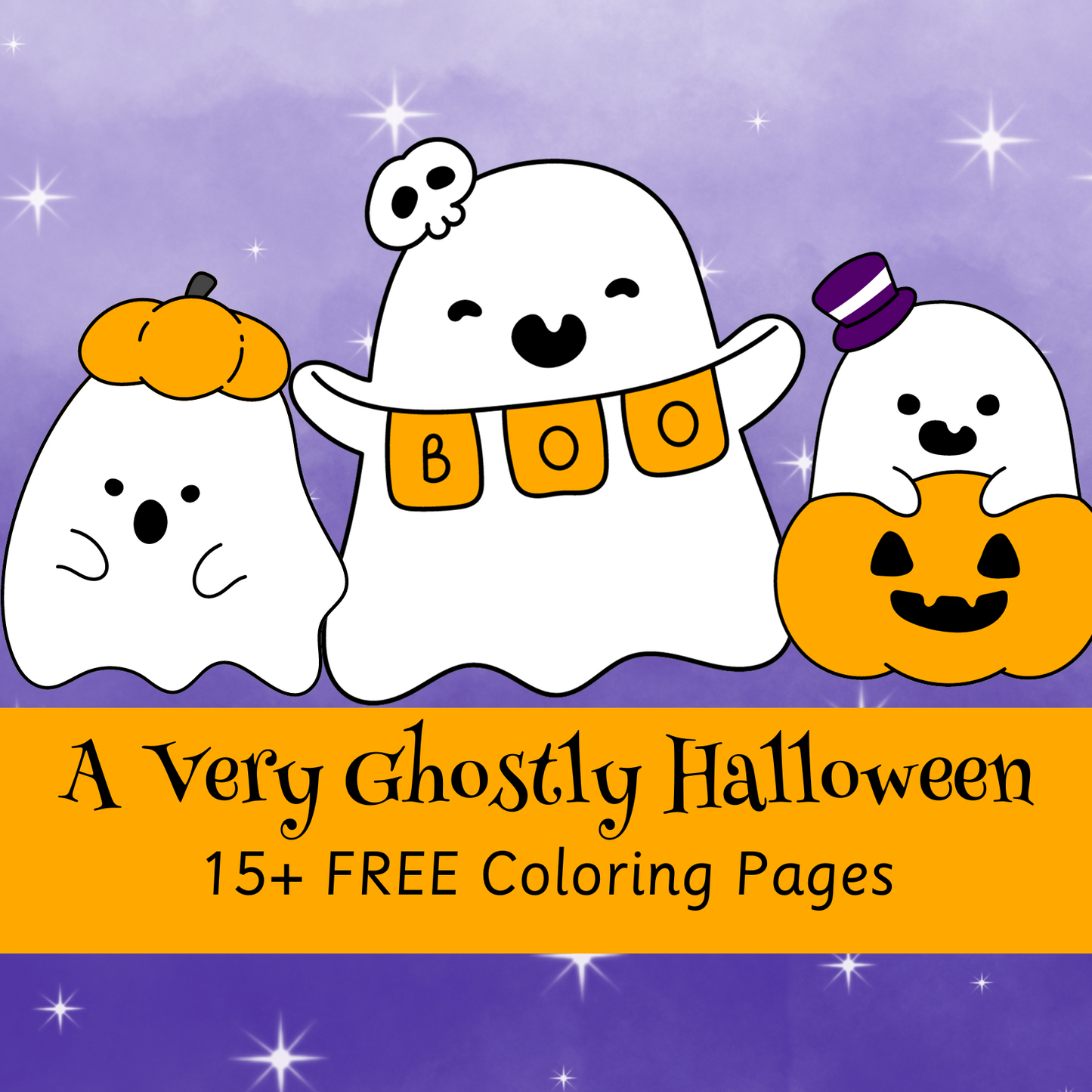 A Very Ghostly Halloween: Coloring Page Bundle