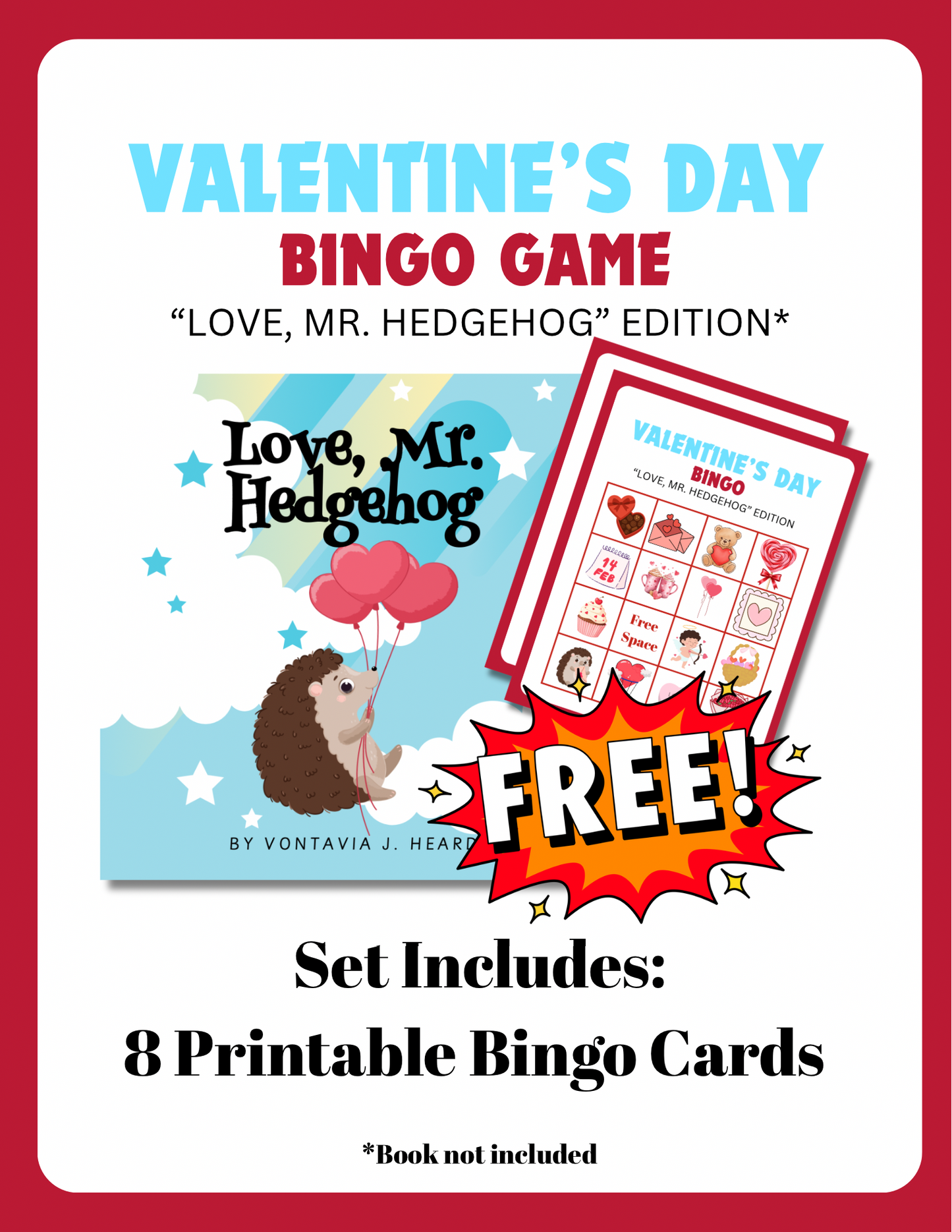 "Love Mr, Hedgehog" Valentine's Bingo Game